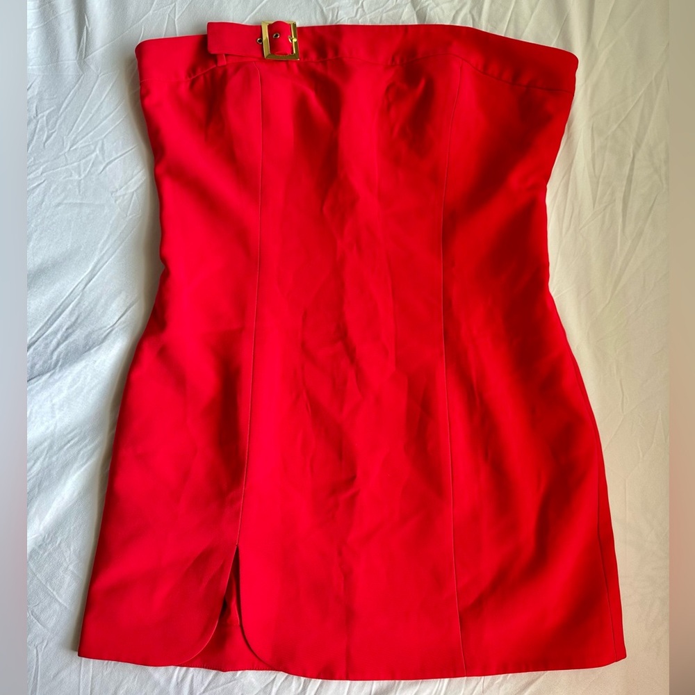 NWT Amanda Uprichard Edison Mini Dress in Crimson Size L